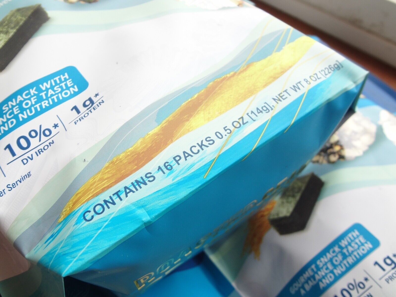 SEAFIRE (Lot of 5) Roasted Seaweed Crunch Bites Rice Crisp/Sesame 16pk each - Fresh Stock Dated February 2026