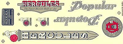 DECALS BICYCLE STICKERS BIKE VINTAGE PARTS HERCULES SPORT GOODS CYCLING ENGLAND - Fresh Stock Dated December 2025