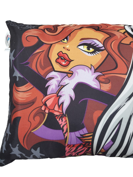 Monster High Character Body Pillow: Frankien Stein, Clawdeen Wolf, and Draculara - Fresh Stock Dated February 2026