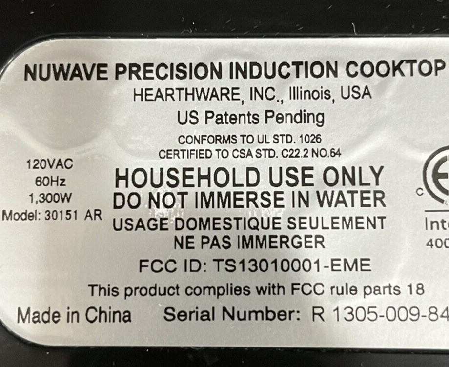 Nuwave 2 Precision Induction Cooktop Portable Cooking Surface Hot Plate 30151AR - Fresh Stock Dated February 2026