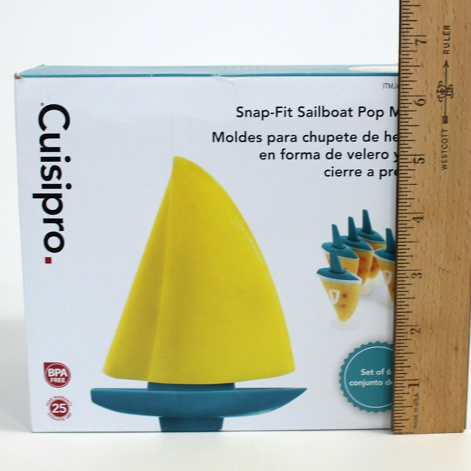 Cuisipro Snap-Fit Sailboat Homemade Popsicle Ice Pop Molds Set of 6 BPA Free NIB - Fresh Stock Dated February 2026
