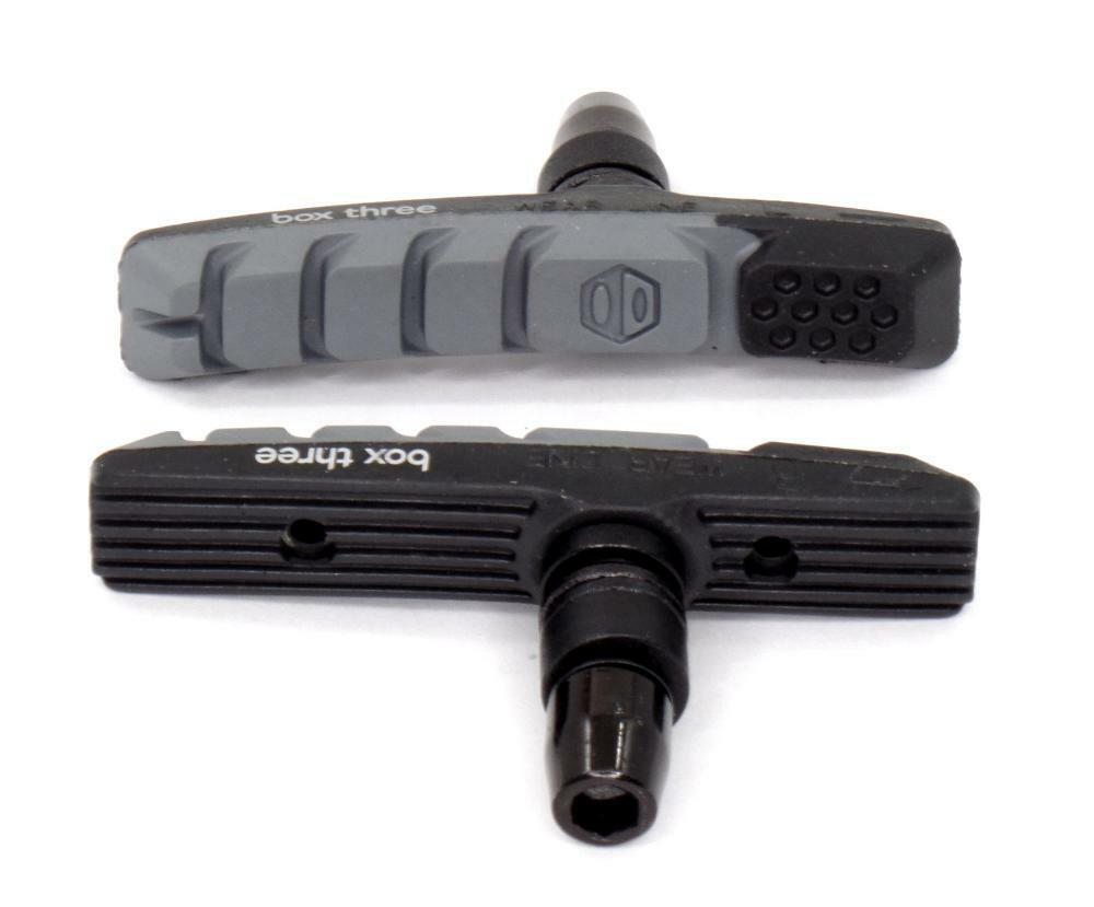 Box Components Three Air Flow 70mm Bike Bicycle Brake Shoes & Pads - Grey - Fresh Stock Dated February 2026