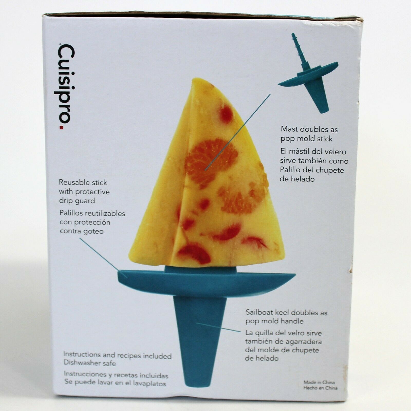 Cuisipro Snap-Fit Sailboat Homemade Popsicle Ice Pop Molds Set of 6 BPA Free NIB - Fresh Stock Dated February 2026