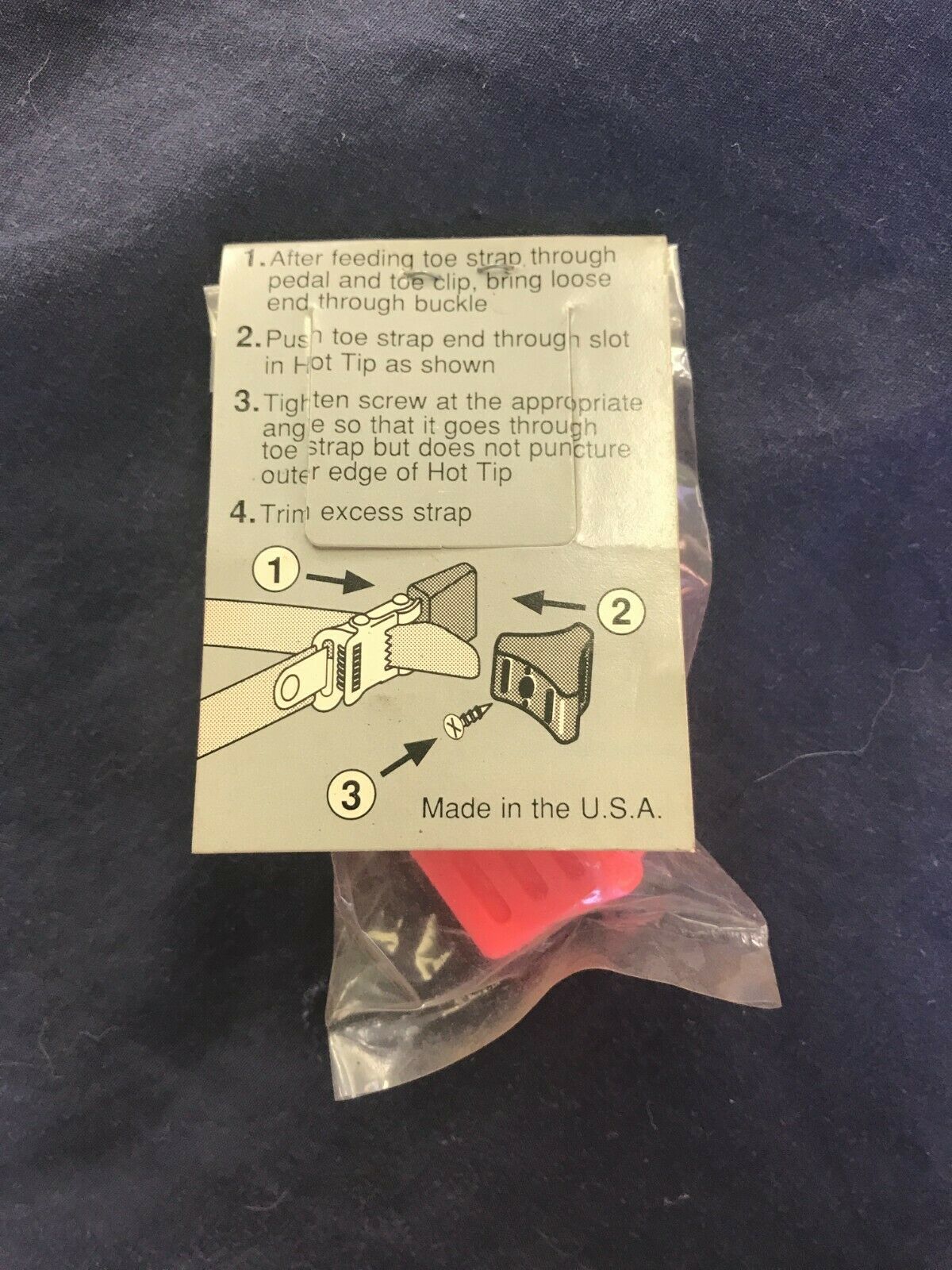 NOS Vintage Tioga Hot Tip Toe Strap Pulls Neon Pink All Terrain Mountain Bike - Fresh Stock Dated December 2025