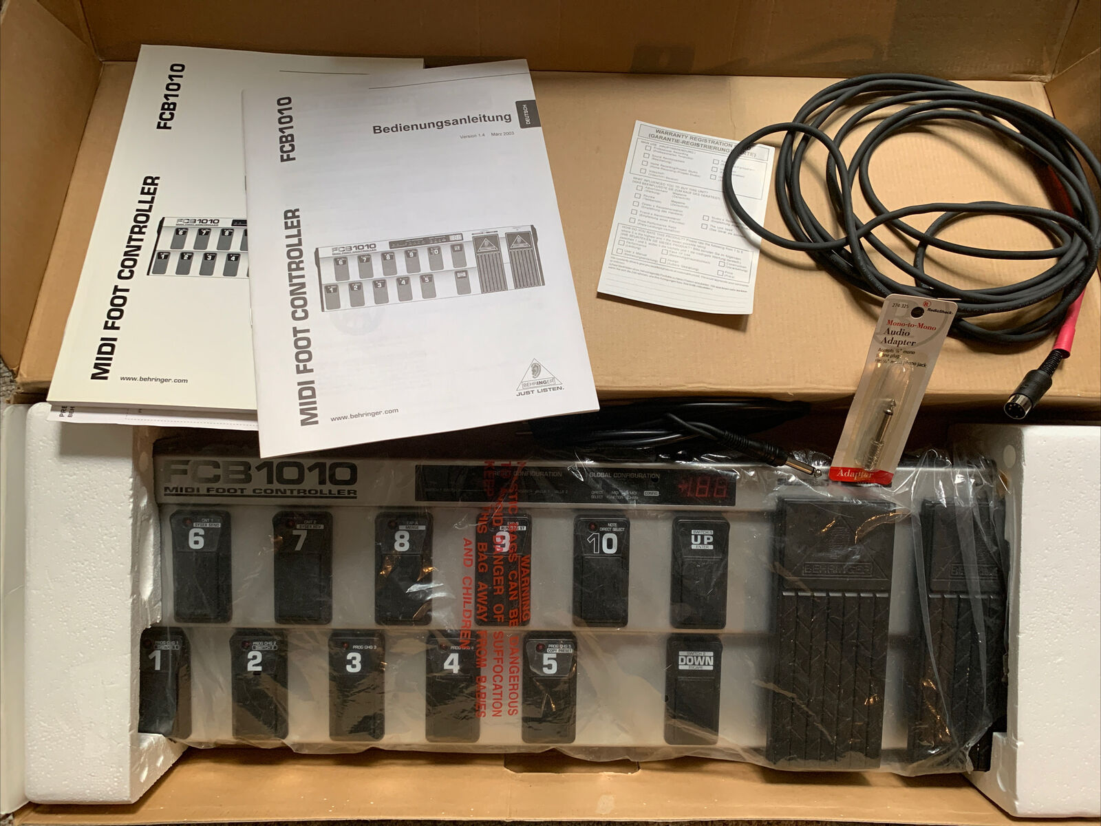 Behringer FCB1010 Ultra-Flexible MIDI Foot Controller - Fresh Stock Dated February 2026