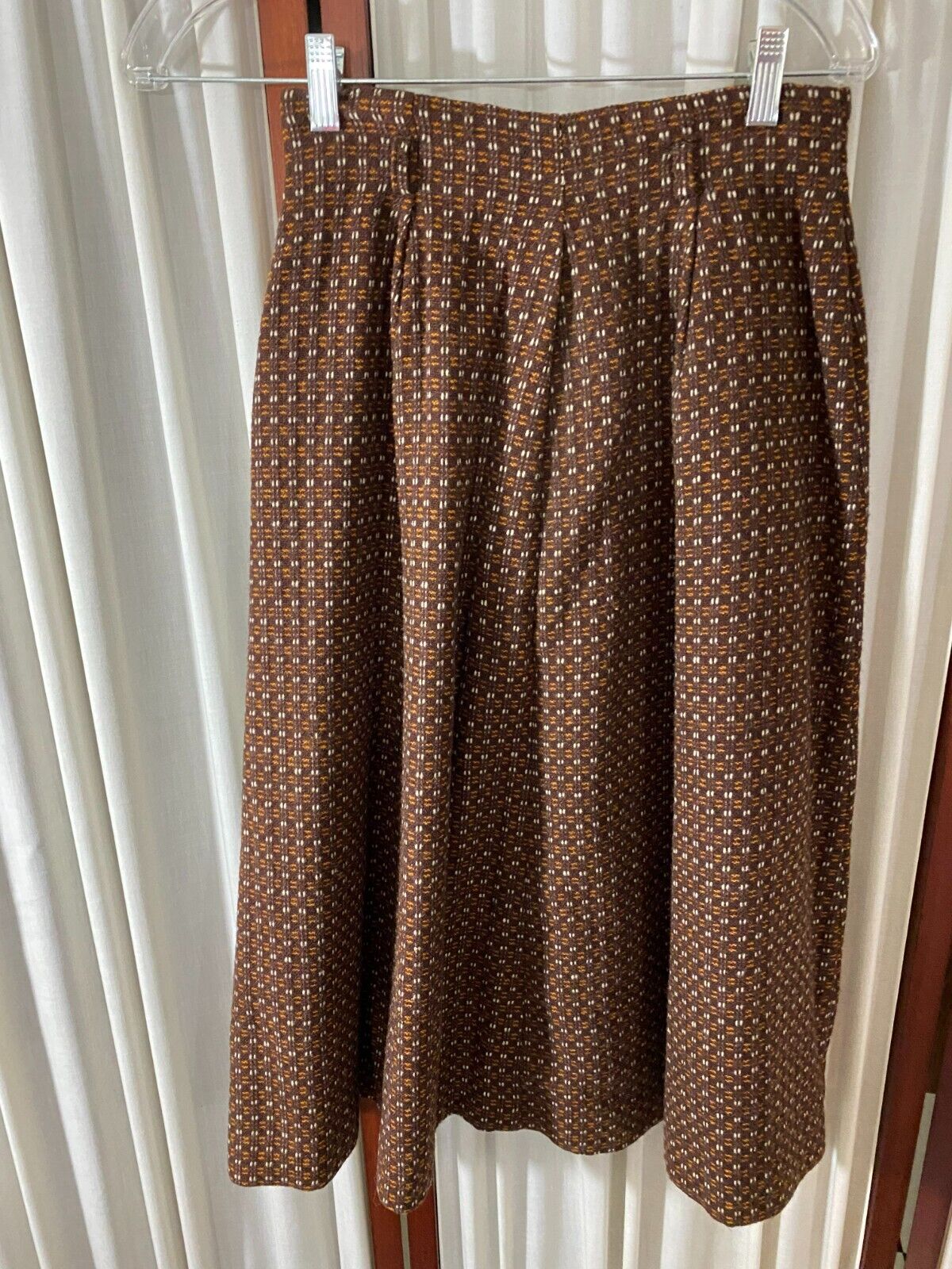 1950s New Look Wool Swing Skirt- S- Brown Tweed -High Waist- VG- JAZZY- SALE - Fresh Stock Dated March 2026