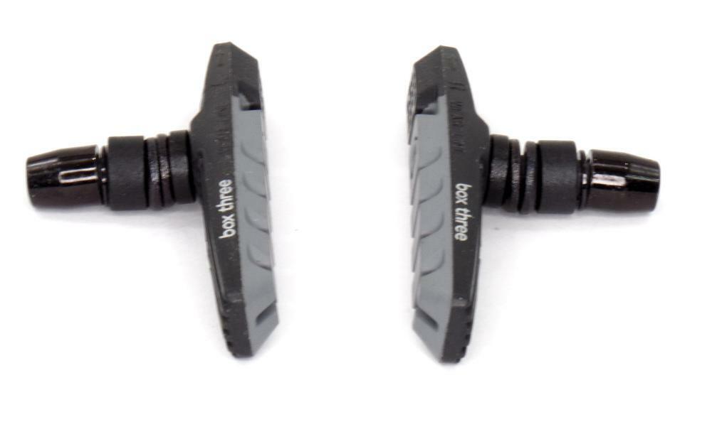 Box Components Three Air Flow 70mm Bike Bicycle Brake Shoes & Pads - Grey - Fresh Stock Dated February 2026