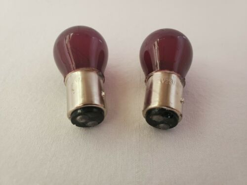 2X Red 1157 Dual Filament 12V Tail Light Bulb 12/23 8W Pair - Fresh Stock Dated February 2026