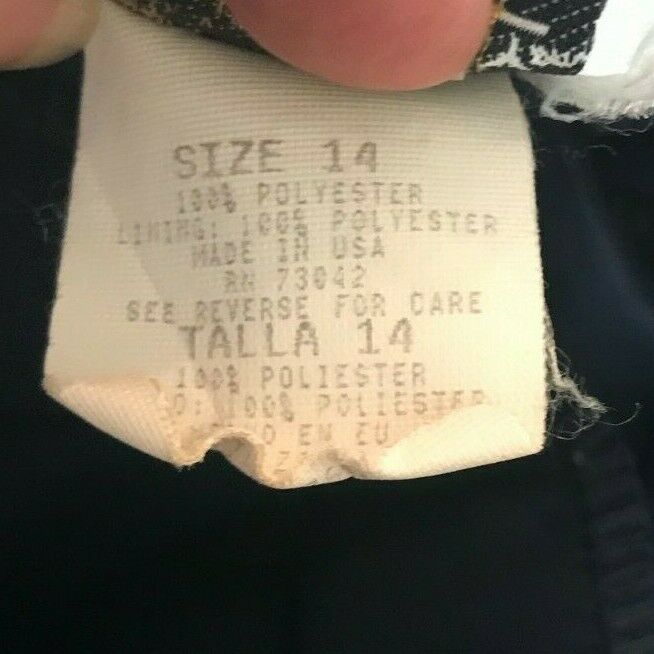 VINTAGE T.R. BENTLEY NAVY BLUE FULLY LINED BACK ZIP SKIRT KNEE LENGTH SZ 14 - Fresh Stock Dated March 2026