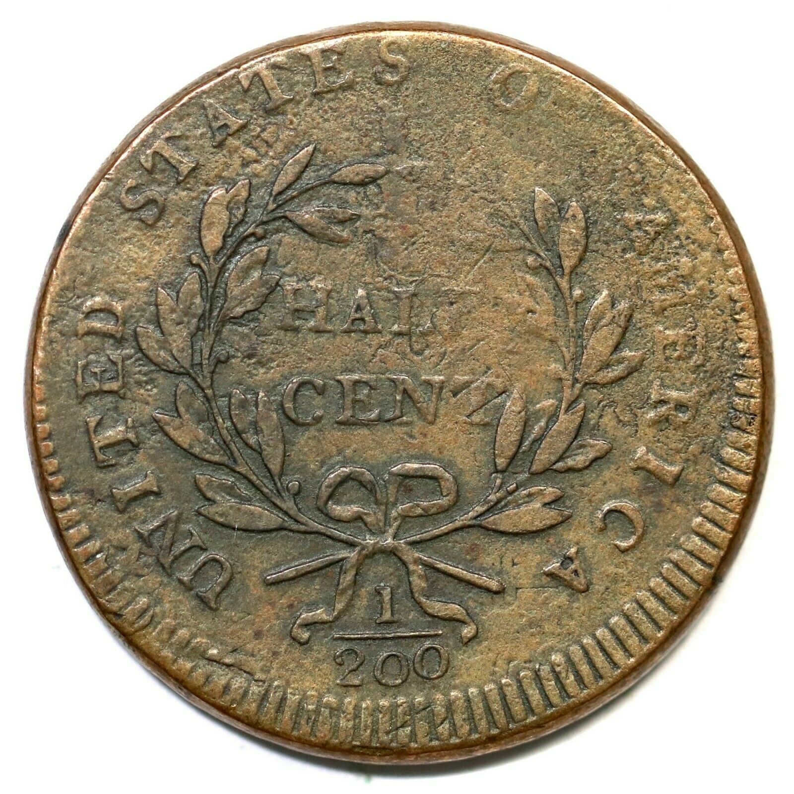 1797 C-3a R-3 Low Head Plain Edge Liberty Cap Half Cent Coin 1/2c - Fresh Stock Dated December 2025