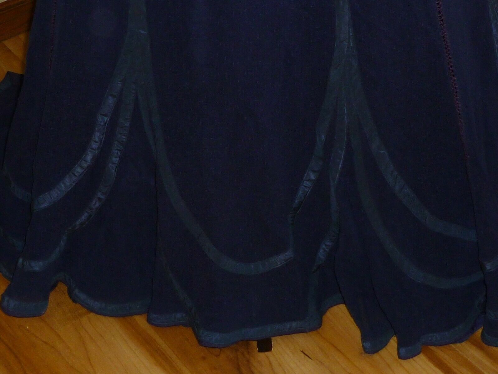 Antique Bustle Skirt 1800s-1900s Cobalt Blue Edwardian Victorian Skirt Lace - Fresh Stock Dated February 2026