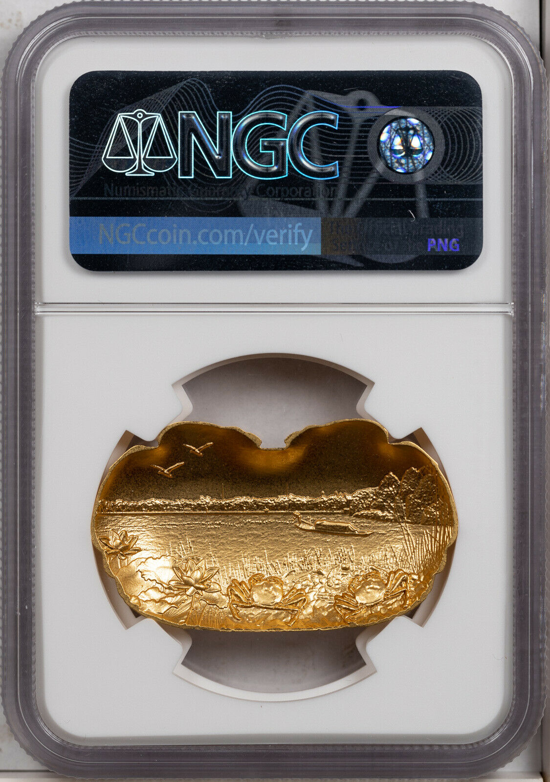 2020 GILT CHINA 40mm COPPER CHINESE MITTEN CRAB NGC MS 70 FINEST KNOWN WORLDWIDE - Fresh Stock Dated February 2026