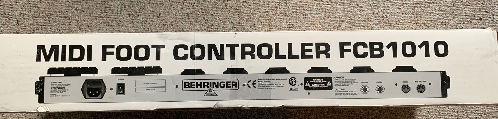 Behringer FCB1010 Ultra-Flexible MIDI Foot Controller - Fresh Stock Dated February 2026