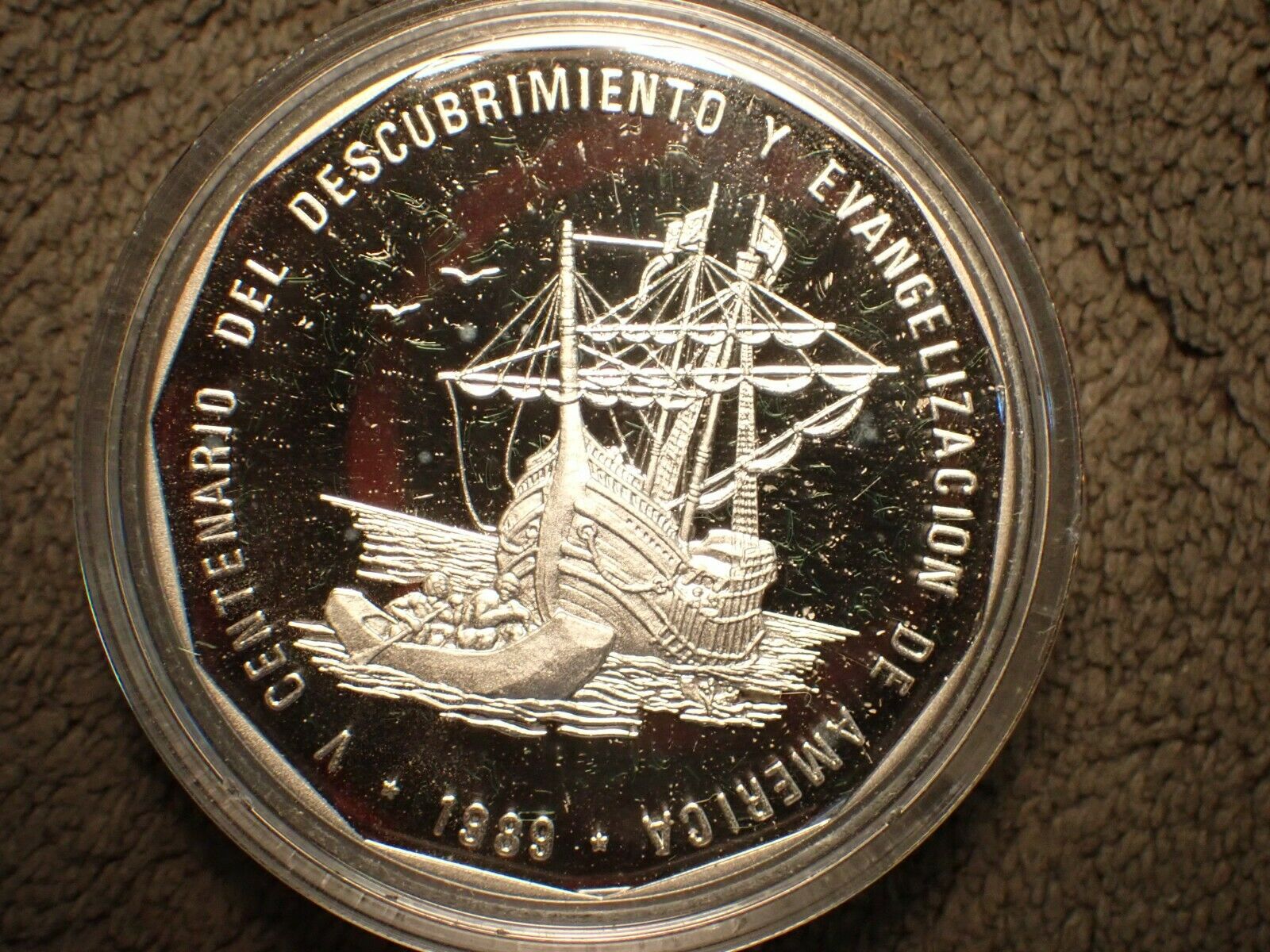 1989 Dominican Republic 1 Peso Proof .999 One Ounce Silver - Fresh Stock Dated February 2026