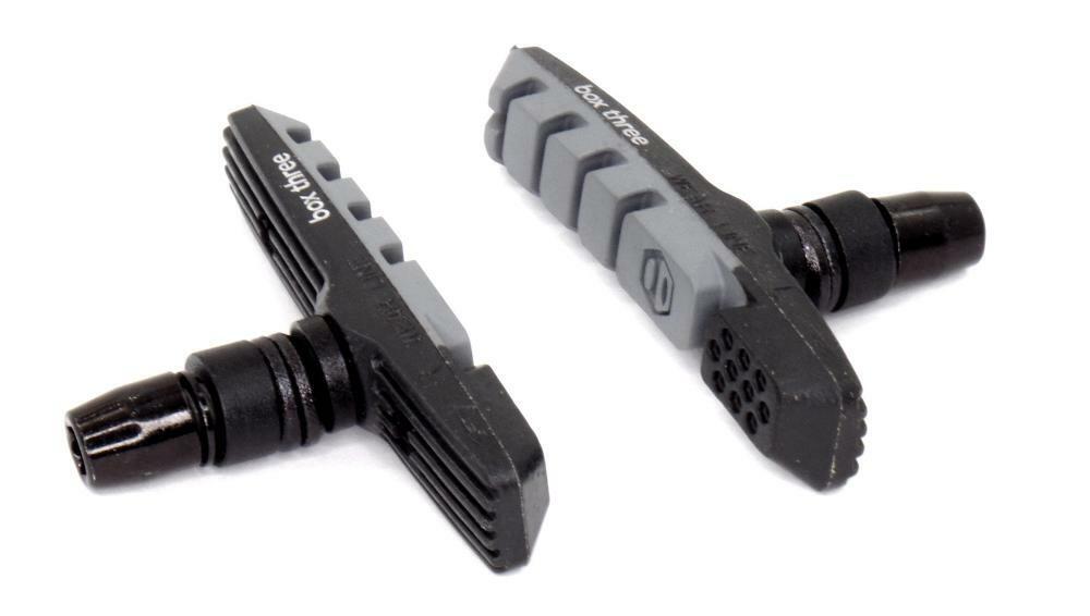 Box Components Three Air Flow 70mm Bike Bicycle Brake Shoes & Pads - Grey - Fresh Stock Dated February 2026