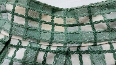 Vintage 50's GREEN & WHITE PLAID BUTTON FRONT FULL SKIRT - Waist 24 inches - Fresh Stock Dated February 2026