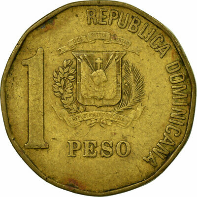 [#671794] Coin, Dominican Republic, Peso, 1991, VF(20-25), Brass, KM:80.1 - Fresh Stock Dated December 2025