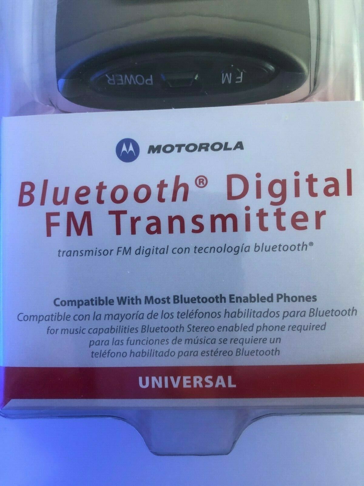 Motorola MBT505HF Bluetooth Digital FM Transmitter / SYN1717A - Fresh Stock Dated February 2026