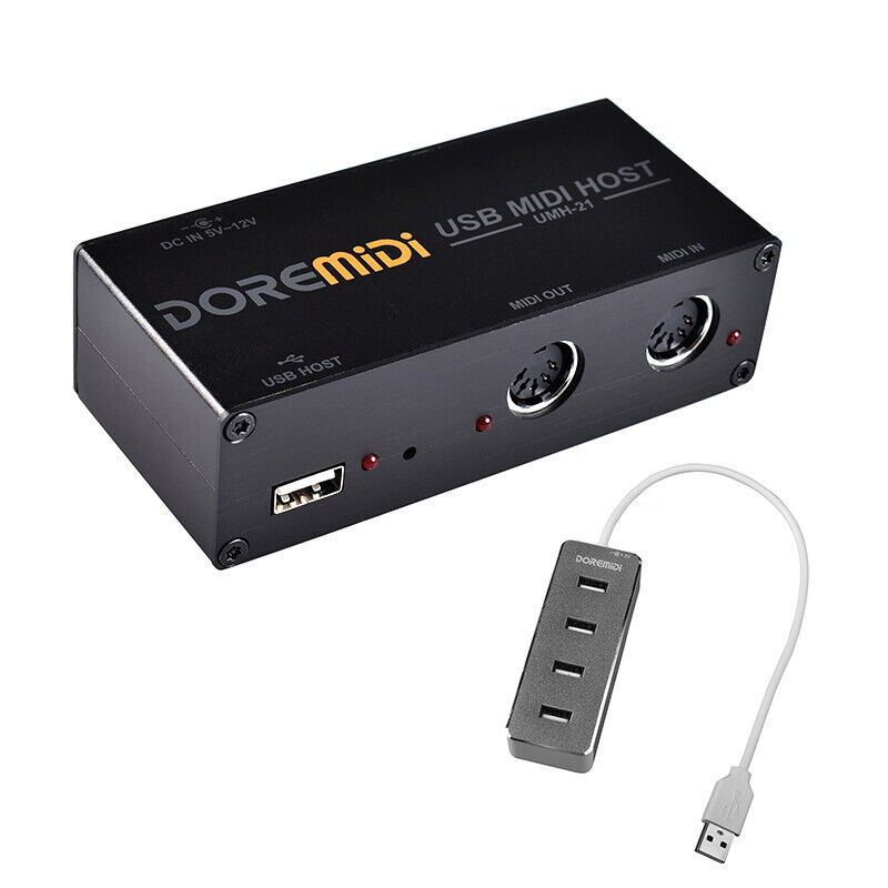 High-Speed USB MIDI Host Box MIDI Host USB To MIDI Converter USB HUB Ports Hub - Fresh Stock Dated February 2026