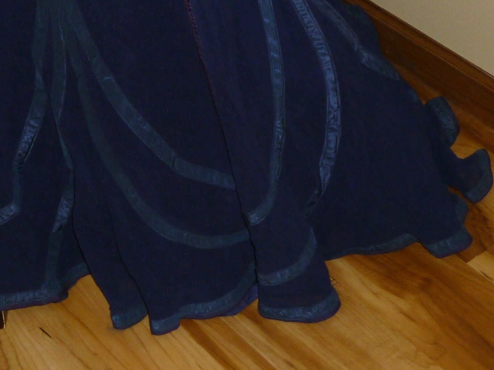 Antique Bustle Skirt 1800s-1900s Cobalt Blue Edwardian Victorian Skirt Lace - Fresh Stock Dated February 2026