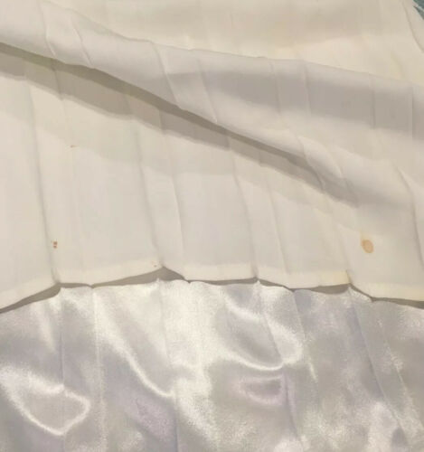 Vtg Escada Ivory Pleated Maxi Skirt Womens 42 US L Accordion Acetate W Germany - Fresh Stock Dated February 2026