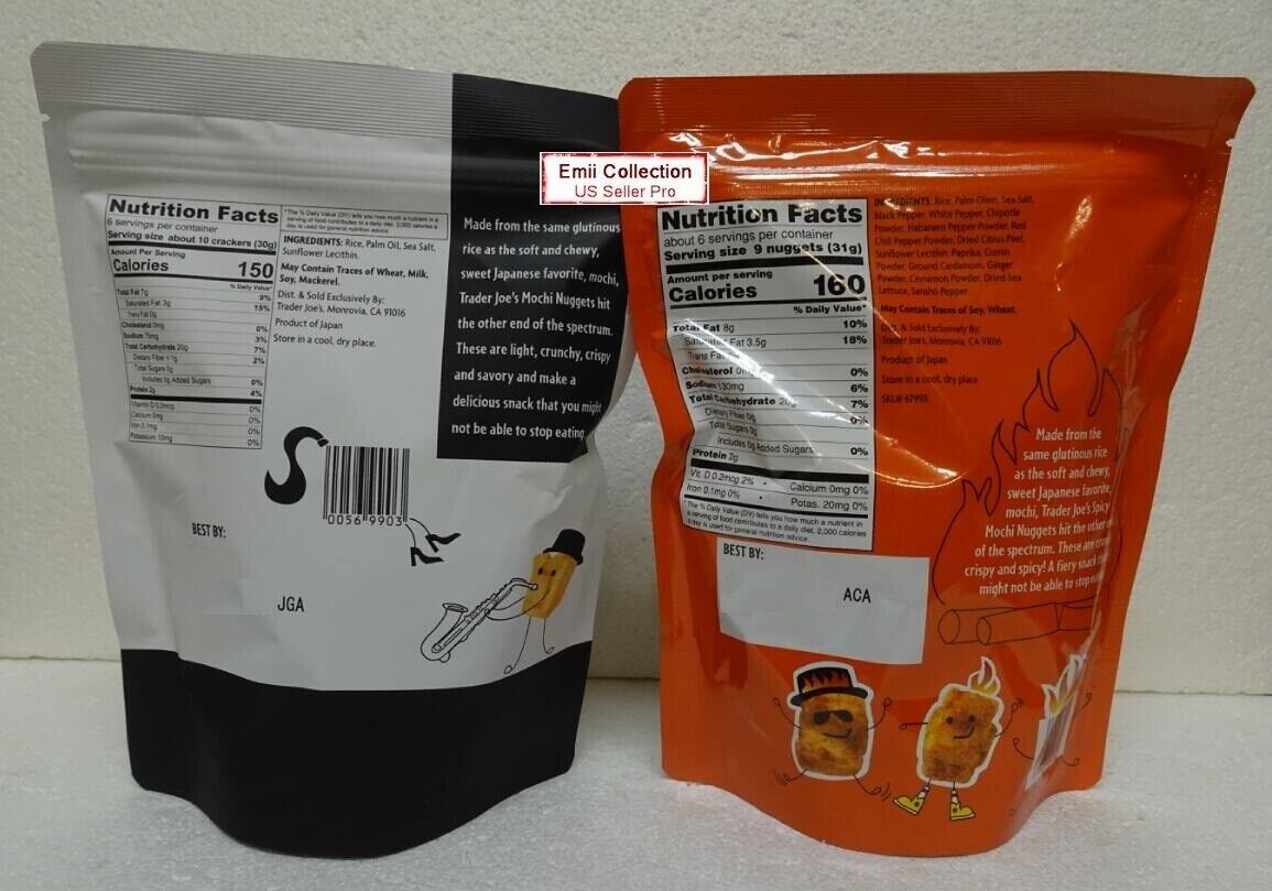 Trader Joe’s Crispy Crunchy Original & Spicy Mochi Rice Nuggets 6.35oz (2 Bags) - Fresh Stock Dated February 2026