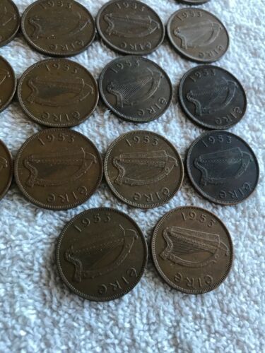 Lot Of 27 Irish Lucky Half-pennies 1953 - Fresh Stock Dated February 2026