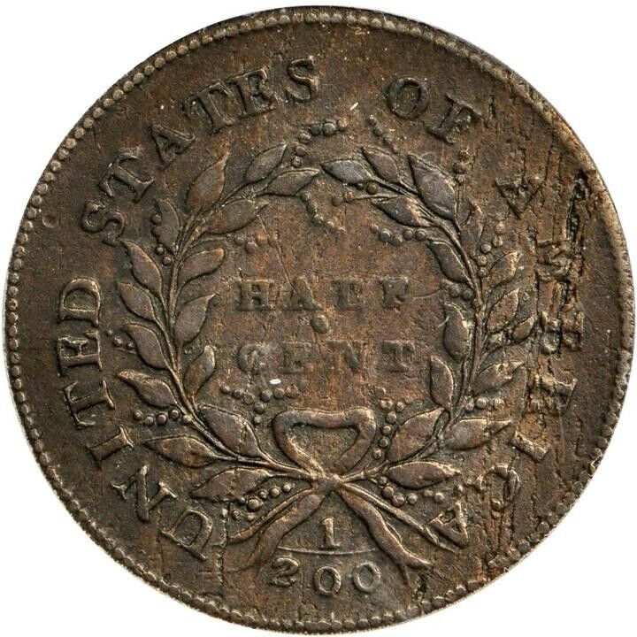 1793 PCGS VF20 First Year Half Cent KEY DATE - Fresh Stock Dated February 2026