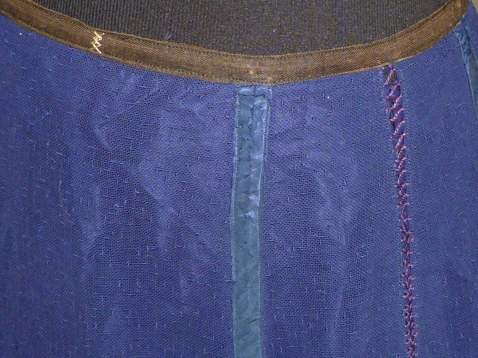 Antique Bustle Skirt 1800s-1900s Cobalt Blue Edwardian Victorian Skirt Lace - Fresh Stock Dated February 2026