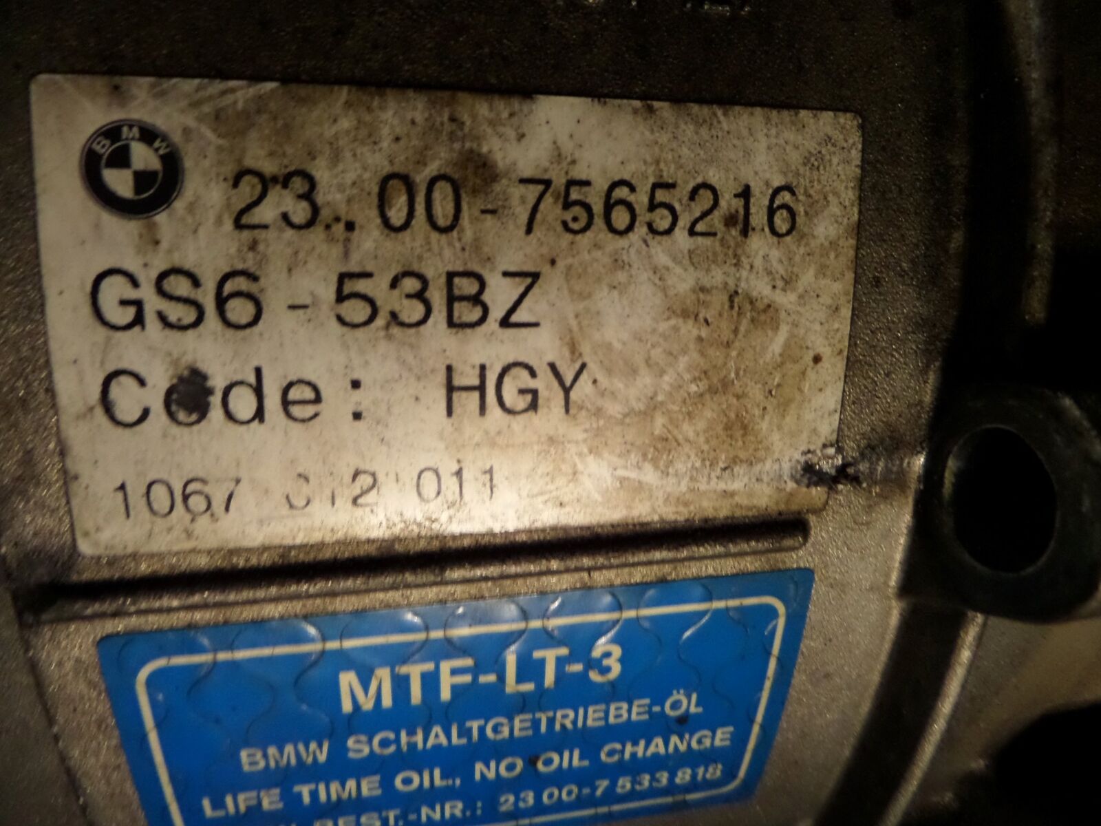 07-10 BMW 335xi 6 Speed AWD HGY Manual Transmission 87K E90 E92 E93 OEM - Fresh Stock Dated February 2026