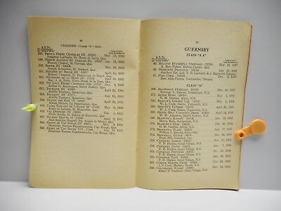 Vintage - ADVANCED REGISTRATION FOR PURE BRED DAIRY BULLS Booklet - OTTAWA 1937 - Fresh Stock Dated December 2025