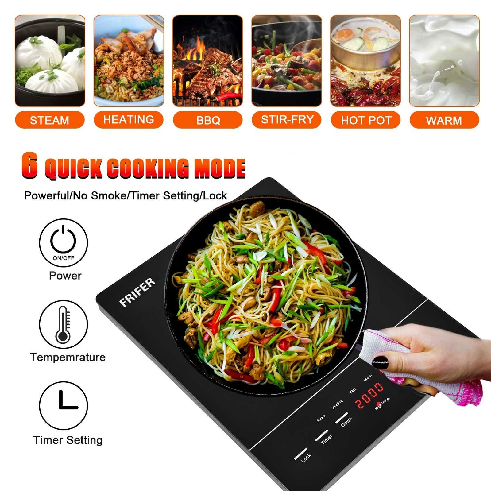 Electric Cooktop Burner Infrared Ceramic Glass Hot Plate Cooking Stove 220V - Fresh Stock Dated December 2025