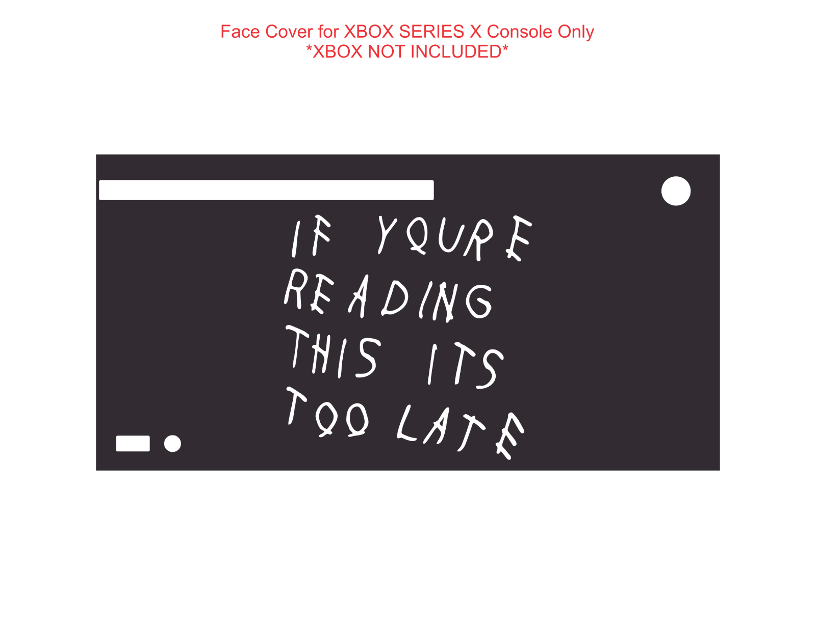 Wrap Skin Decal For XBOX SERIES X CONSOLE Too Late 6 God Drake Champagne Papi - Fresh Stock Dated December 2025