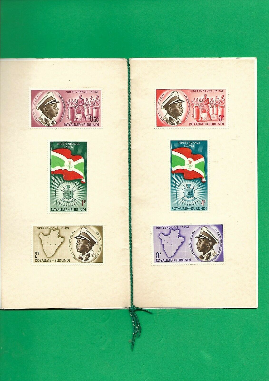 ROYAUME DU BURUNDI  BOOKLET WITH STAMPS, 1962 