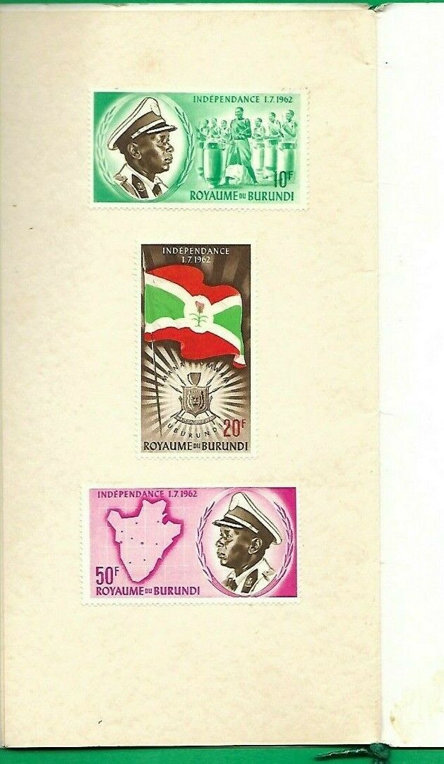 ROYAUME DU BURUNDI  BOOKLET WITH STAMPS, 1962 