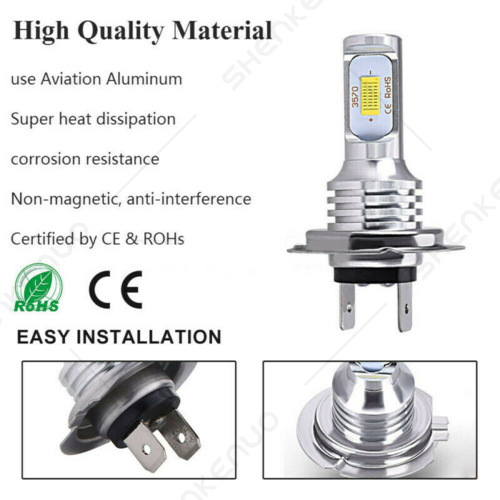 For Honda CBR600RR 2003-2017 2X H7 Combo LED Headlights Bulbs 8000K Ice Blue YTL - Fresh Stock Dated February 2026