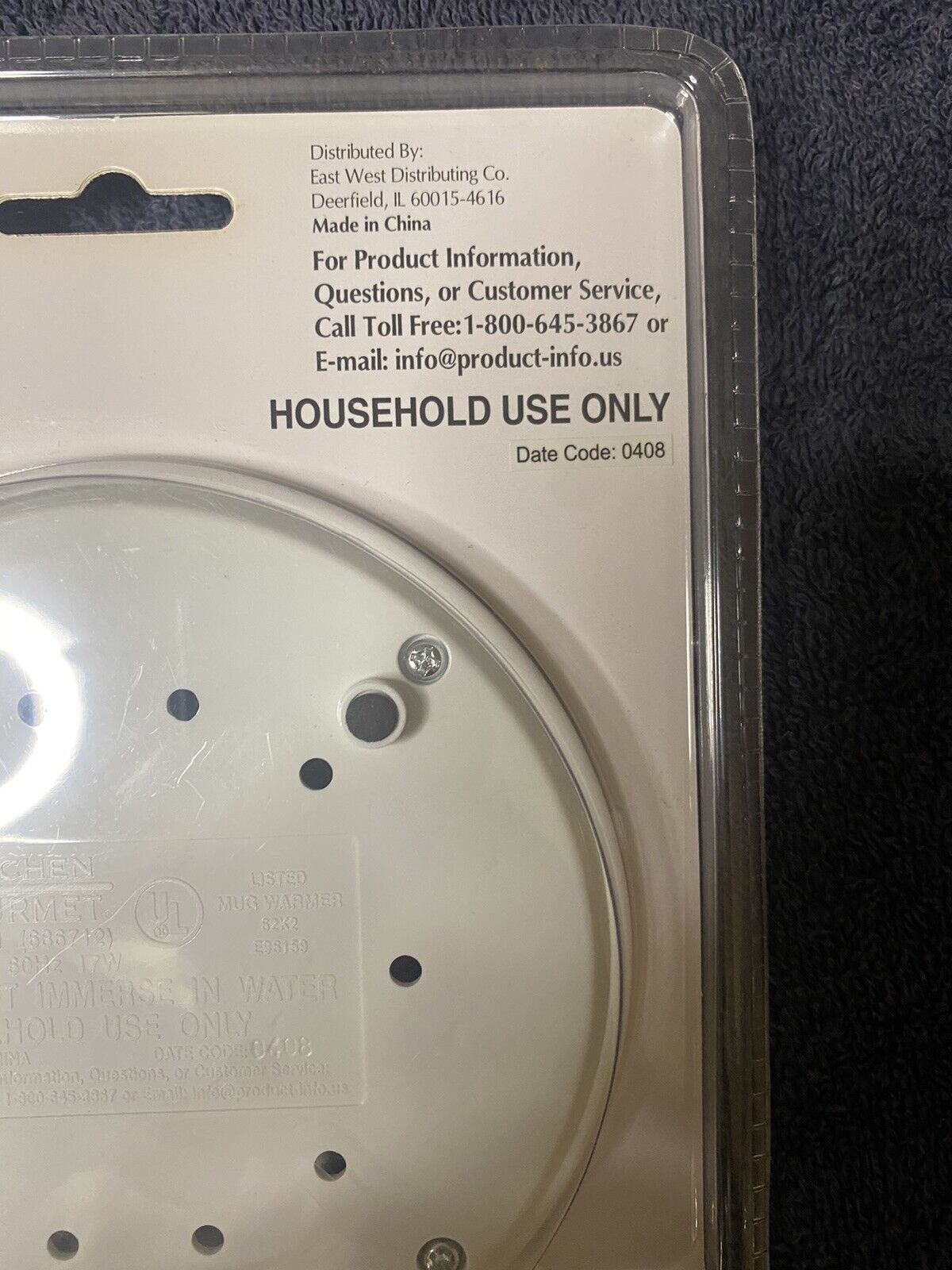 Kitchen Gourmet Coffee Soup Beverage Cup Mug Warmer. 25 Watts 686712 - Fresh Stock Dated February 2026