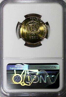 Dominican Republic 2008 1 Peso NGC MS67 Juan Pablo Duarte TOP GRADED KM#80.2(3) - Fresh Stock Dated February 2026