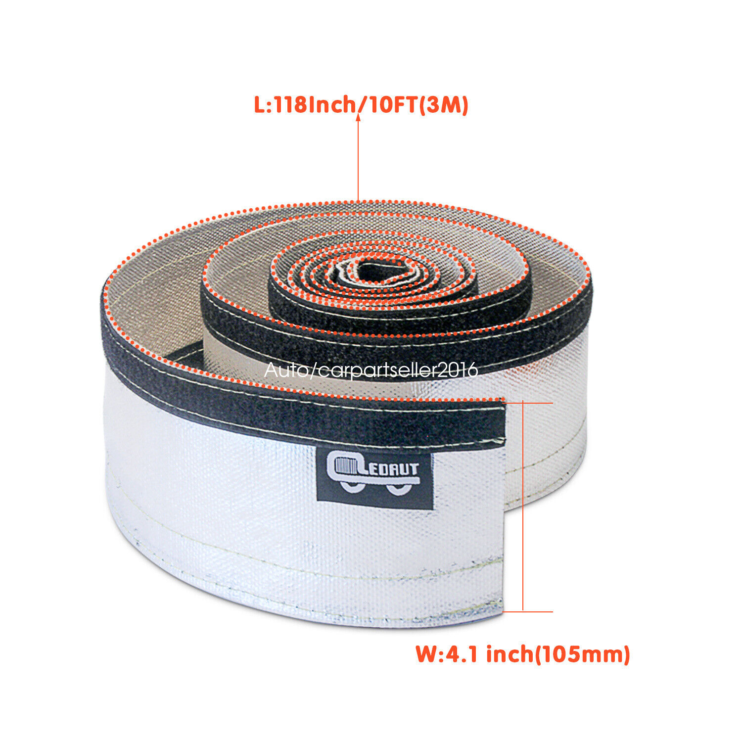 Metallic Heat Shield Sleeve Insulated car Wire Hose Cover Wrap Loom Tube 10 Ft - Fresh Stock Dated February 2026