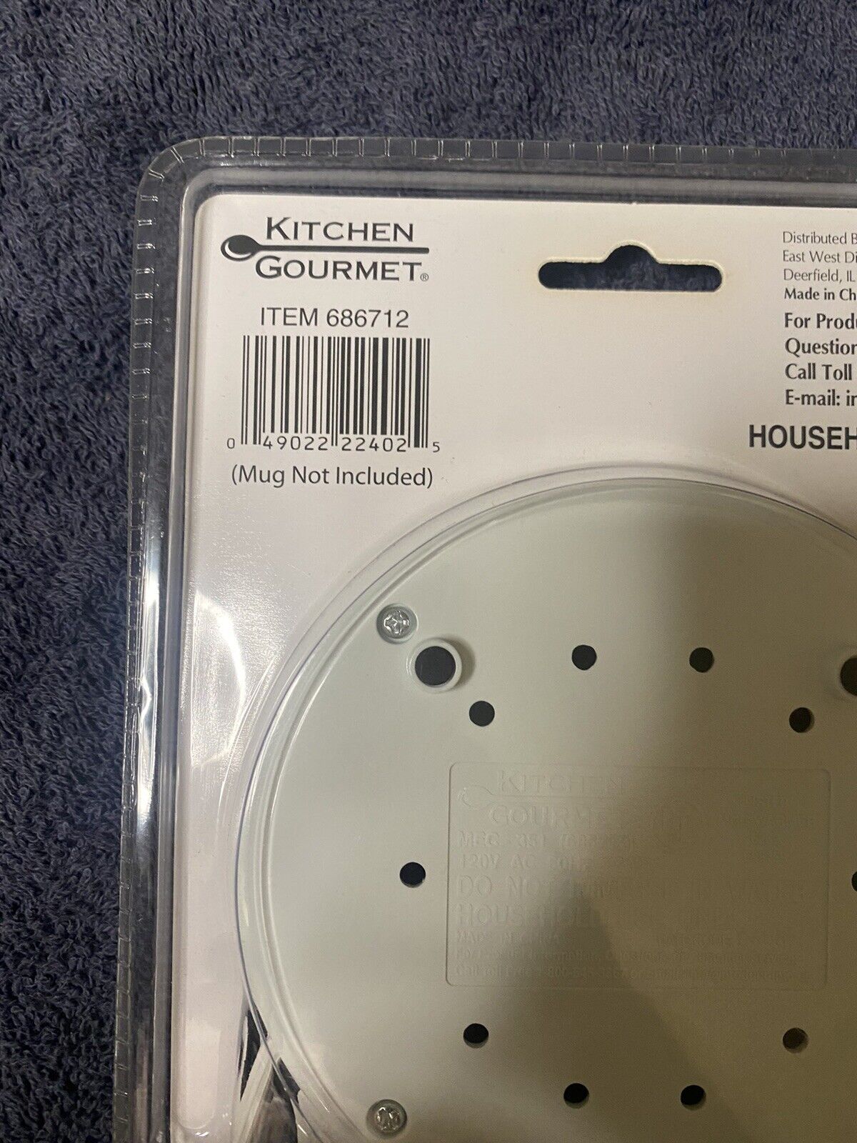 Kitchen Gourmet Coffee Soup Beverage Cup Mug Warmer. 25 Watts 686712 - Fresh Stock Dated February 2026