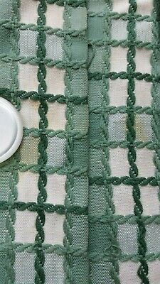 Vintage 50's GREEN & WHITE PLAID BUTTON FRONT FULL SKIRT - Waist 24 inches - Fresh Stock Dated February 2026