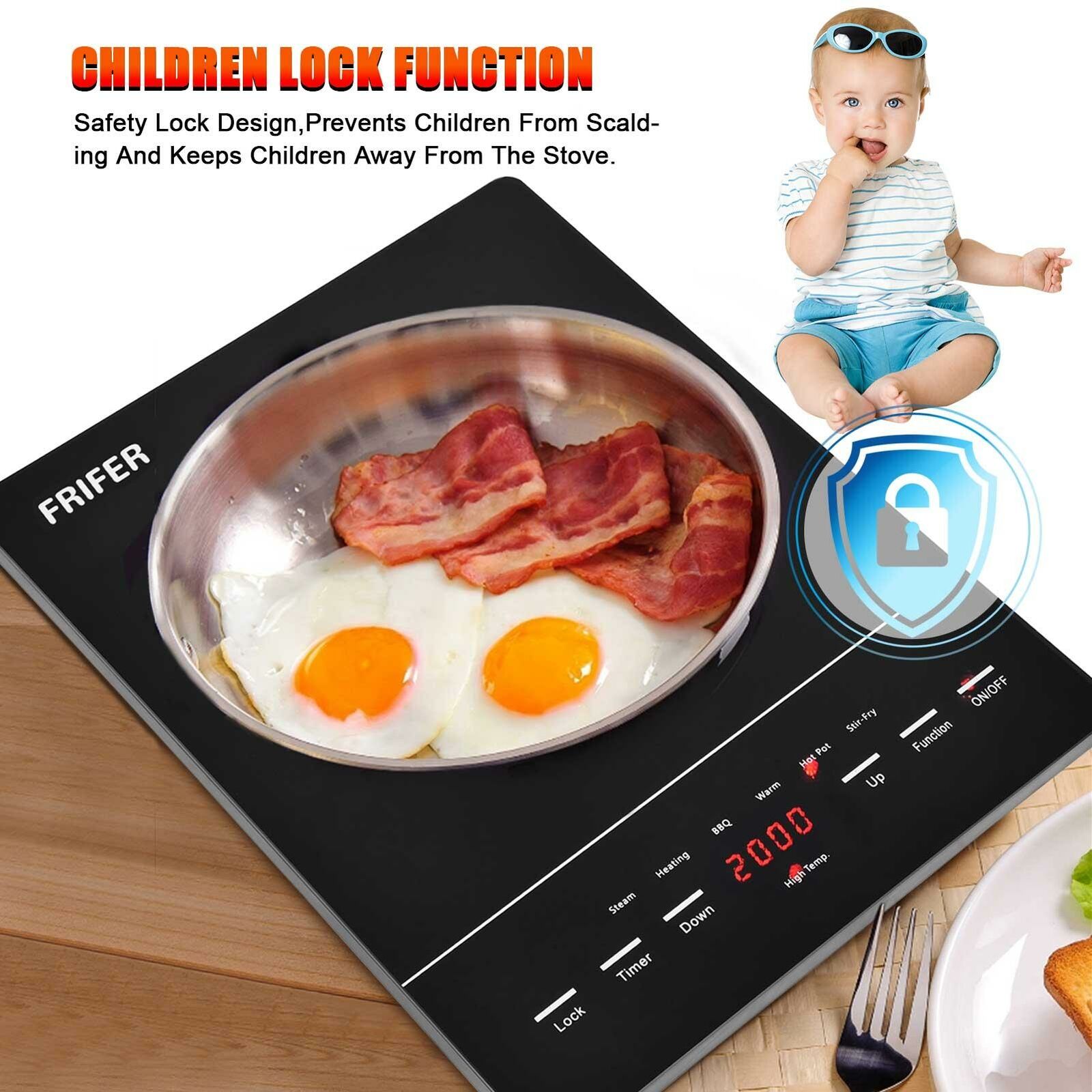 Electric Cooktop Burner Infrared Ceramic Glass Hot Plate Cooking Stove 220V - Fresh Stock Dated December 2025