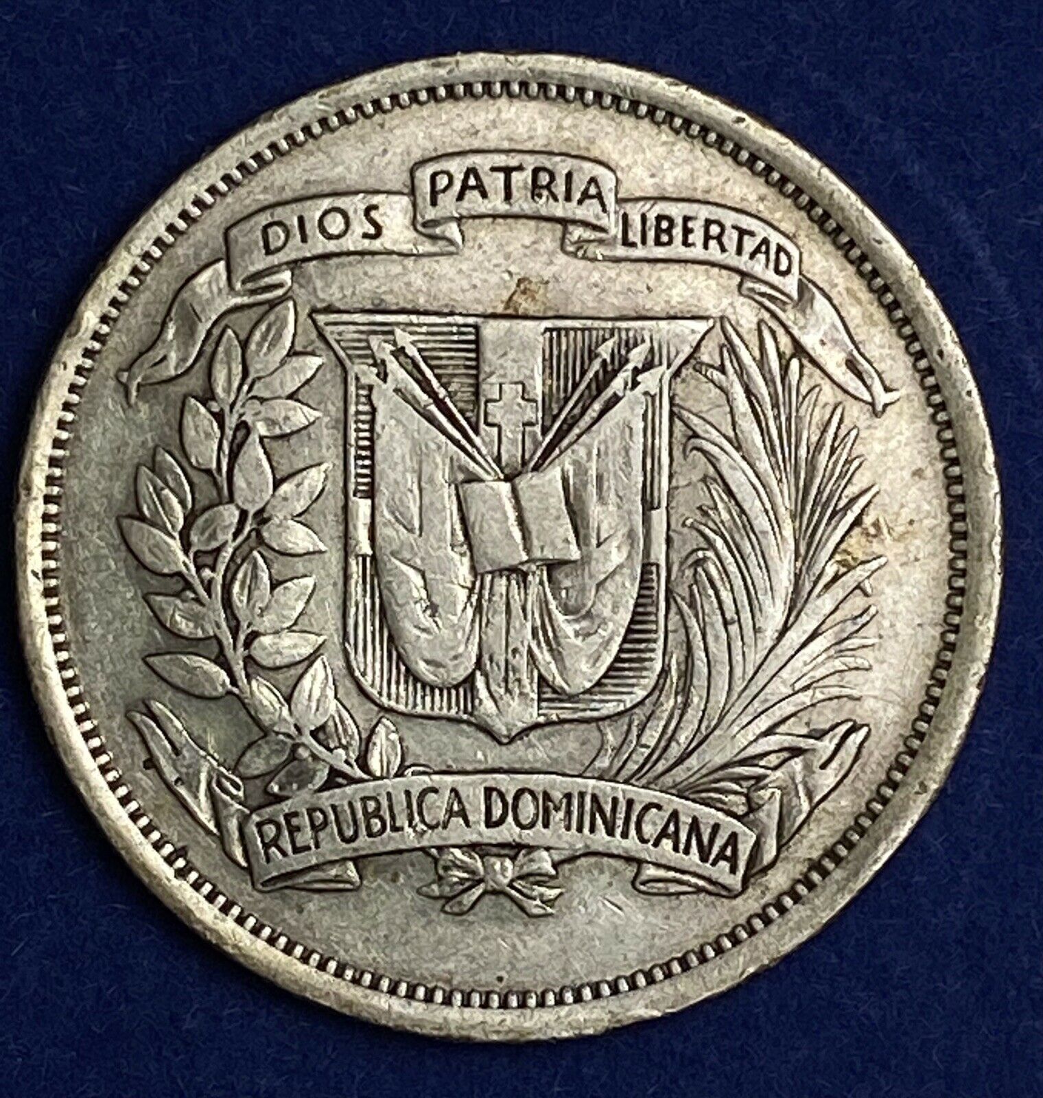 Dominican Republic 1937 1/2 Peso Silver VF - Fresh Stock Dated February 2026