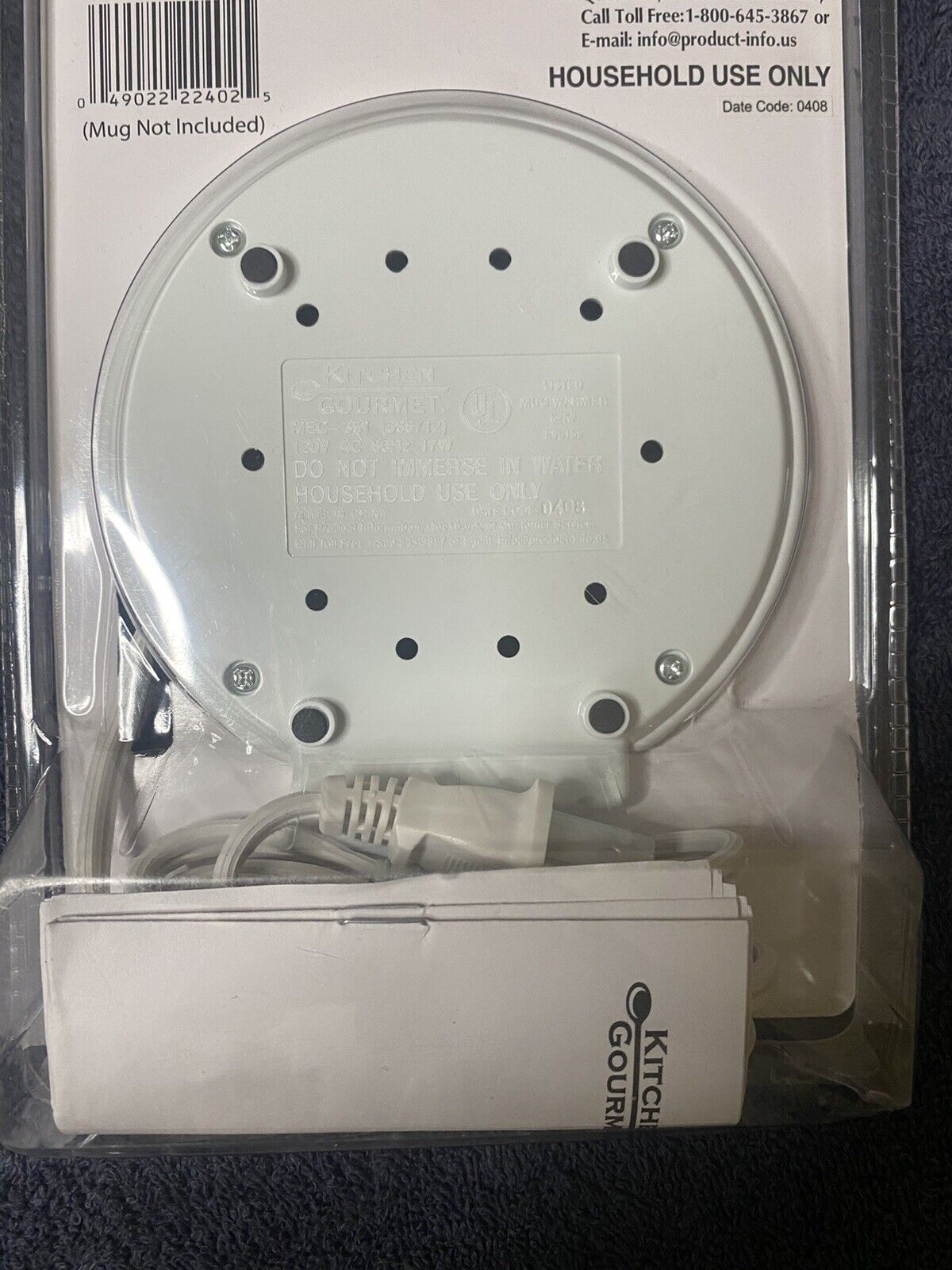 Kitchen Gourmet Coffee Soup Beverage Cup Mug Warmer. 25 Watts 686712 - Fresh Stock Dated February 2026