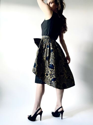 1950s over skirt vintage big bow gold sateen overskirt w26 - Fresh Stock Dated February 2026