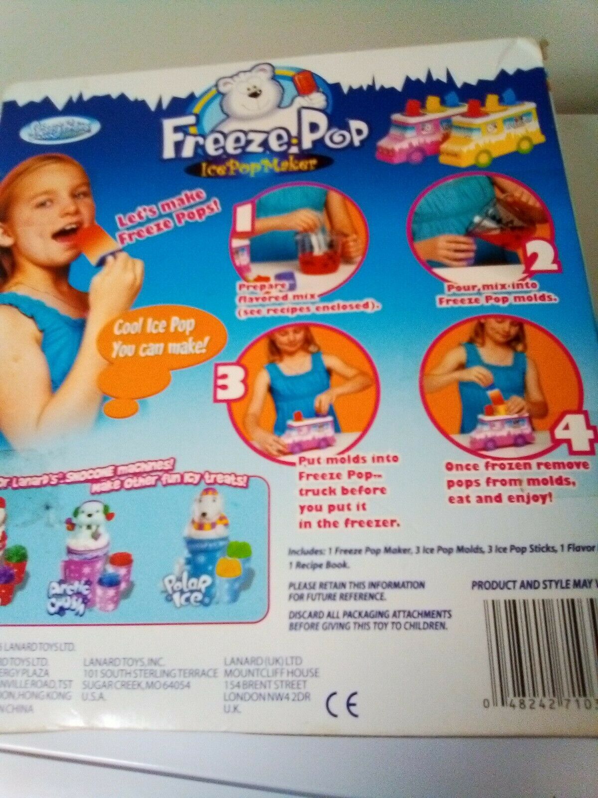 2006 Frosty Bites Freeze Pop 3 Ice Pop Maker Lanard Popsicle Truck 71039 - Fresh Stock Dated February 2026