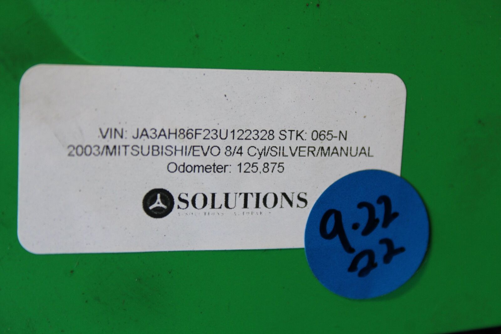 2003 Mitsubishi Lancer EVOLUTION EVO 8  5 SPEED TRANSMISSION - Fresh Stock Dated February 2026