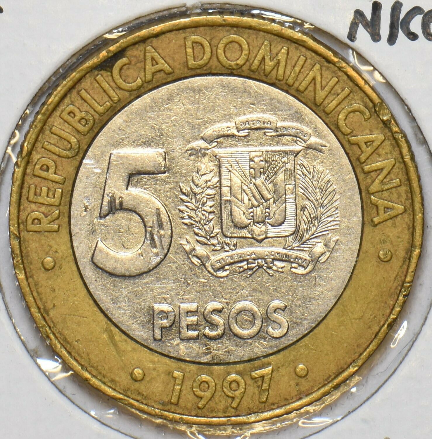 Dominican Republic 1997 5 Pesos 903781 combine shipping - Fresh Stock Dated December 2025