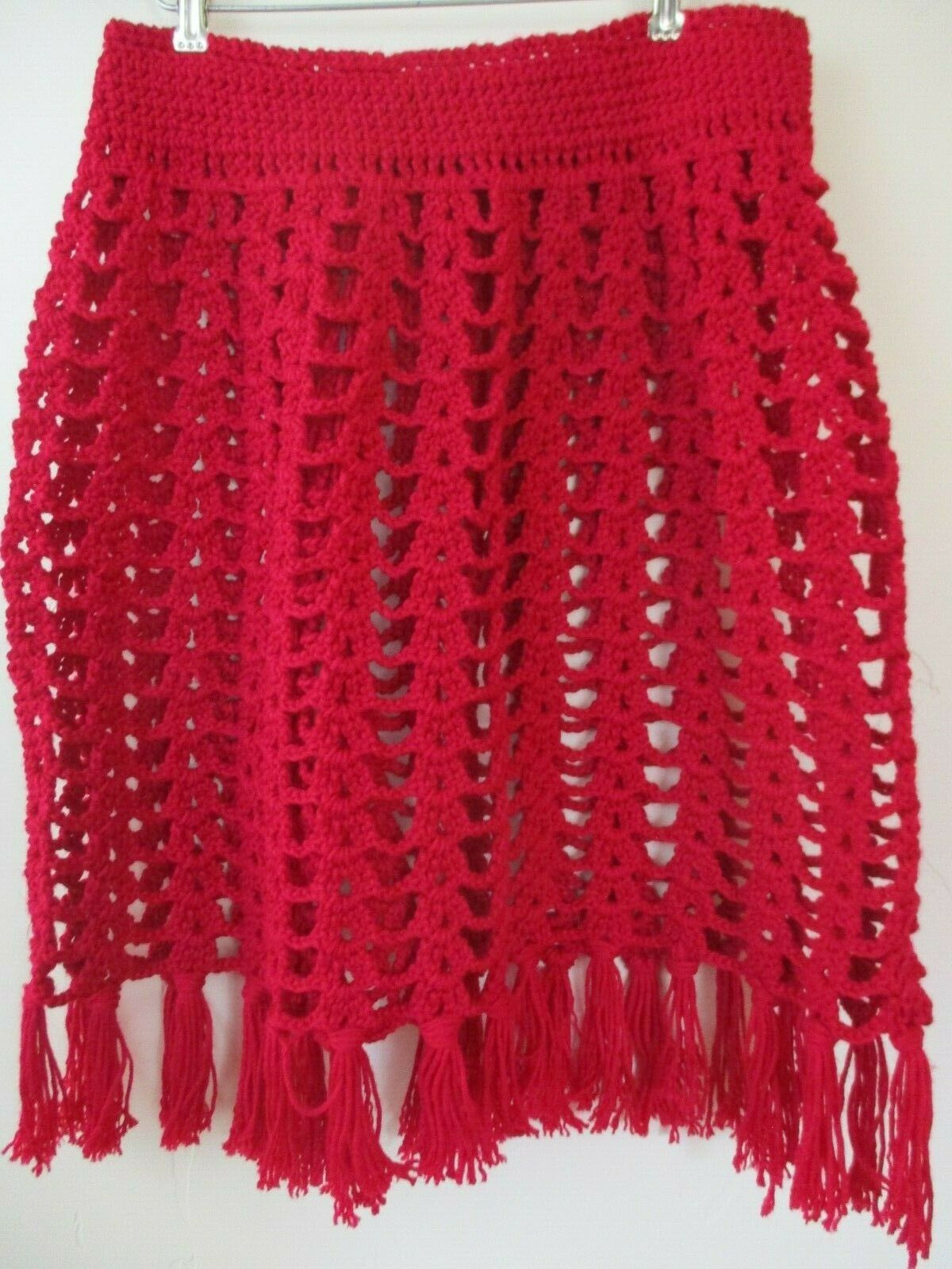 Crochet handmade skirt fringe vintage bright pink - Fresh Stock Dated February 2026