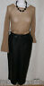 Vintage 1980`s Black Leather Mid Calf Length Straight Cut Skirt - Fresh Stock Dated February 2026